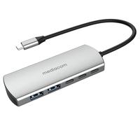 Mediacom MD-C324 hub & concentrateur USB 2.0 Type-C 5000 Mbit/s Aluminium