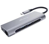 MediaRange Adaptateur multiport USB Type C 7 en 1 Argenté