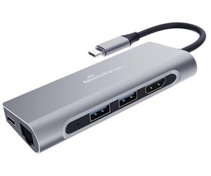 MediaRange Adaptateur multiport USB Type C 7 en 1 Argenté