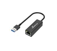 MediaRange Adaptateur réseau USB-A avec Port RJ45 10/100/1000 Mbps, 20 cm, Noir