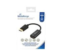 MediaRange - Adaptateur vidéo - DisplayPort mâle pour HDMI femelle - 15 cm - noir - convertisseur passif