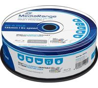 MediaRange BD-R 25GB 6x entièrement imprimable 25pcs Cakebox