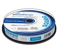 MediaRange BD-R 50GB Printable MR509 Single Side, Double Layer, color white Cake