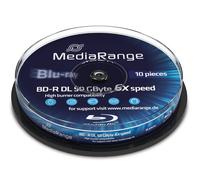 BD-R DL Blu-ray 50 Go 6x, 10 pièces en cake box (MR507) - Mediarange