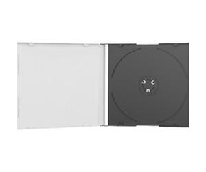 MediaRange BOX21 étui disque optique Boîtier double 1 disques Noir, Transparent, Étui de protection