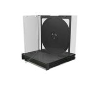 MEDIARANGE BOX23 - Boîte à bijoux - 2 disques - noir - transparent - plastique - 120 mm - 140 mm