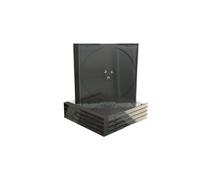 MediaRange BOX31 : Boîtier double pour 1 disque optique 120mm, noir/transparent, lot de 5, dimensions colis 140x70x124mm, RoHS