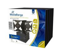 MediaRange BOX34-4, Boîtier double, 4 disques, Noir, Plastique, 120 mm, 140 mm