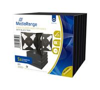 MediaRange BOX34 - 4 Mobile Optical Disk - Covers for Optical Disks (Black, Plas
