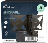 MediaRange BOX34-6 MediaRange Pochette vide CD pour 6 Dics 22mm tray noir 5pcs