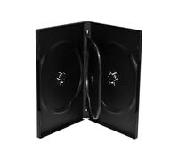 MediaRange BOX35-3 : Boîtier DVD Noir pour 3 Disques, Lot de 5, Diamètre 120mm, Conforme RoHS, Dimensions Emballage 136x70x191mm