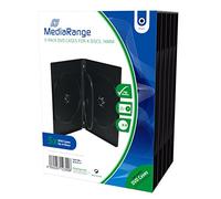 MediaRange BOX35-4 étui disque optique Boîtier DVD 4 disques Noir - Étuis disques optiques (Boîtier DVD, 4 disques, Noir, Plastique, 120 mm, 136 mm)