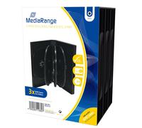 MediaRange BOX35-8 DVD 8 Disc Case 27mm Black (Pack of 3) 8 DVD's