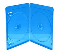 MediaRange BOX39-2-50 Étui de Rangement pour Deux disques blu-Ray, Bleu, Étui Transparent CD/DVD