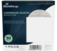 MediaRange BOX68-WF MediaRange Pochettes en carton sans rabat ni fenêtre, paquet de 50, blanc