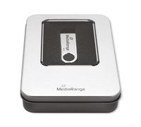 MediaRange BOX901 Boîte de Rangement en Aluminium Argent pour Clés USB