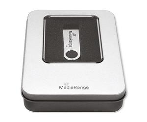 MediaRange BOX901 Boîte de Rangement en Aluminium Argent pour Clés USB