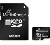 MediaRange Carte microSDXC UHS-1 Classe 10 avec adaptateur Carte SD 256 Go