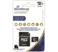 MediaRange MR945 Micro SDXC Carte mémoire 128G UHS-1 Classe 10 avec Adaptateur Bleu