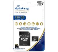 MediaRange Carte mémoire microSDXC™ UHS-1 Classe 10 avec Adaptateur Carte SD 256 Go