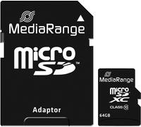MediaRange Carte SD MicroSD 64GB SD CL.10 avec adaptateur