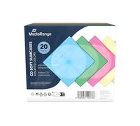 MediaRange CD/DVD Storage Media Case 20pcs, Plastic, Multi, BOX37 (20pcs, Plastic, Multi)