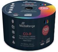MediaRange - CD-R, superficie bianca, 80 min, 50 pezzi