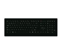 MediaRange Clavier filaire avec 107 touches ultra plates, disposition AZERTY (BE), clavier PC avec port USB 2.0 Plug & Play, résistant aux éclaboussures et réglable en hauteur