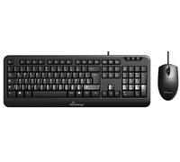 MediaRange Clavier filaire et souris optique 3 touches QWERTZ Noir
