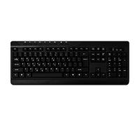 MediaRange Clavier multimédia filaire avec 9 touches spéciales, disposition QWERTY (GR), clavier PC avec port USB 2.0 Plug & Play, résistant aux éclaboussures et réglable en hauteur, noir
