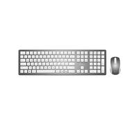 MediaRange Clavier sans fil et souris optique sans fil à 4 touches Blanc/argenté