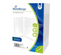 MediaRange Clear DVD Cases for 1 Disc 14mm (Pack of 5)
