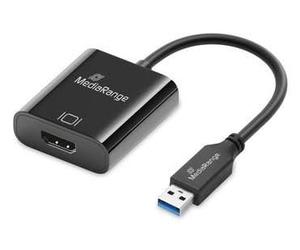 MediaRange Convertisseur audio et vidéo USB-A vers HDMI, 20 cm, noir, W129306764 (convertisseur, 20 cm, noir)
