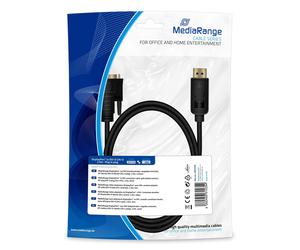 MediaRange DisplayPort™ auf DVI Anschlusskabel, vergoldete Kontakte, DP Stecker/