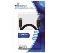 MediaRange DisplayPort connection cable with gold plated contacts, 10GB Data Tra