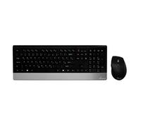 MediaRange Ensemble Clavier et Souris sans Fil Highline Series QWERTZ (Sud Slave), Noir/Argent