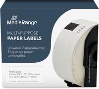MediaRange Étiquettes papier Brother DK-11201 29x90mm 400pcs ws