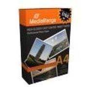 MediaRange – Papier photo haute brillance enduit A4 (210 x 297 mm) 220 g/m² 100 feuilles
