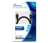 MediaRange HDMITM High Speed Connection Cable with Ethernet, Gold-Plated Contact