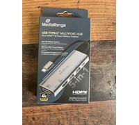 MediaRange HUB USB-C 5 en 1 Adaptateur multiport, argent