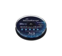 MediaRange Inkjet Fullsurface-Printable - 10 x BD-R - 25 Go 6x - blanc - surface imprimable par jet d'encre - spindle
