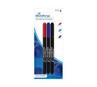 MediaRange Marqueurs d'étiquettes pour CD 3 pièces rouge/noir/bleu
