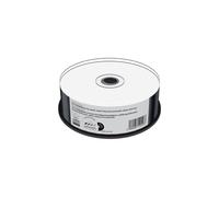 MediaRange MR241 CD-R 700MB, 80min vitesse d'écriture 52x, imprimable sur toute la surface (imprimante à jet d'encre), face d'écriture noire, Cakebox 25 pièces