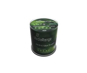 MediaRange MR442 : DVD-R 4.7 Go 8x - Boîte de 100 unités pour enregistrement de données et vidéo