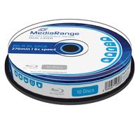 MediaRange MR507 BD-R DL 50GB 6x (10) Cake Box once writable Cake 10 Labelled