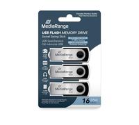 MR 910-3 - Clé USB, USB 2.0, 16 Go, Swivel, lot de 3