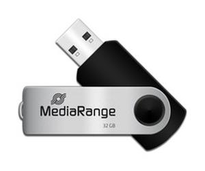 MediaRange MR911 lecteur USB flash 32 Go USB Type-A / Micro-USB 2.0 Noir, Argent, Clé USB