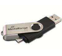 MediaRange MR931 OTG Clé USB 16GB USB Mobile 2IN1 Argent