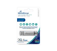 MediaRange MR936 USB Stick 32GB silver Combo Flash Drive USB 3.1 + Type C 32 GB