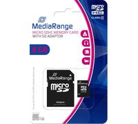 MediaRange 8GB microSDHC 8 Go Classe 10, Carte mémoire
